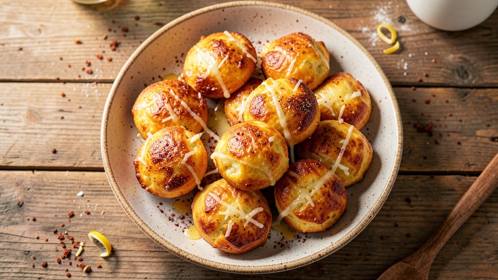 Baked Cheese Puffs Recipe: Golden Clouds With Gooey Cheese Cores