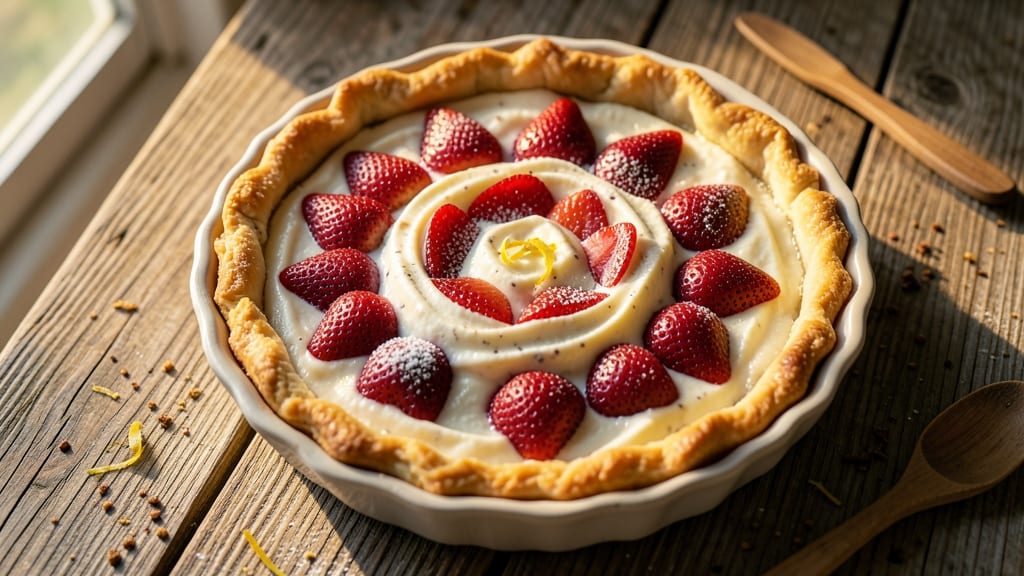 Amish Strawberry Cream Cheese Pie Recipe: Rustic Lattice Top With Bursting Fruit