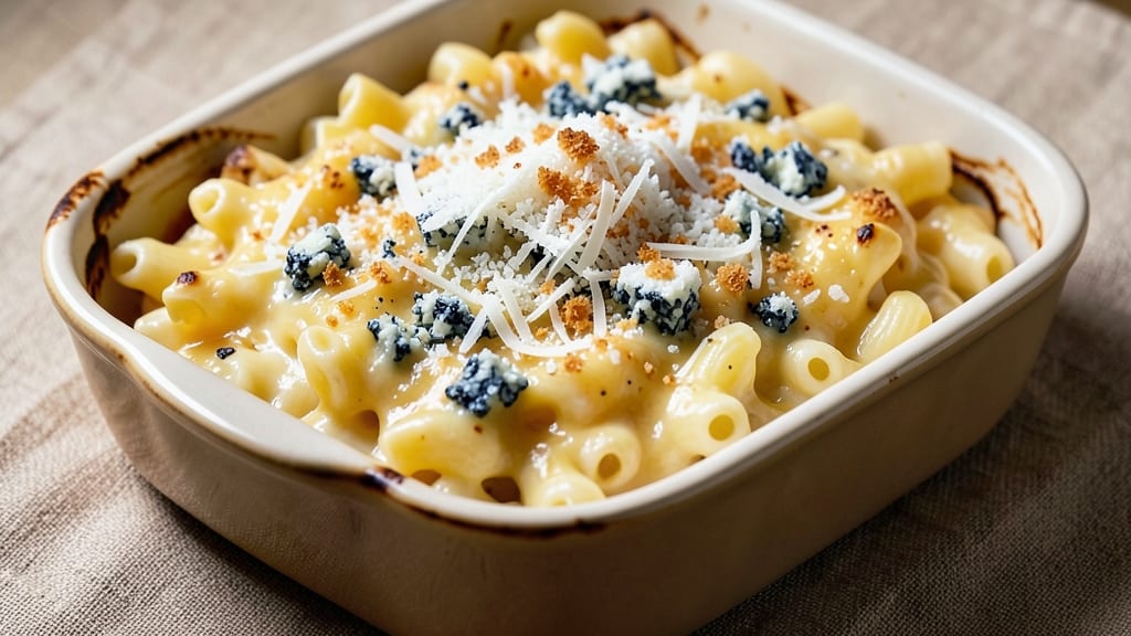 Baked Four Cheese Mac and Cheese Recipe: Triple-Melted Luxury in One Bake