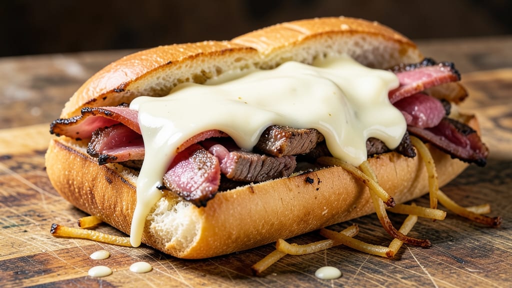 Authentic Philly Cheesesteak Recipe With Cheese Whiz: Crispy-Charred Steak and Melty Cheese Whiz Magic