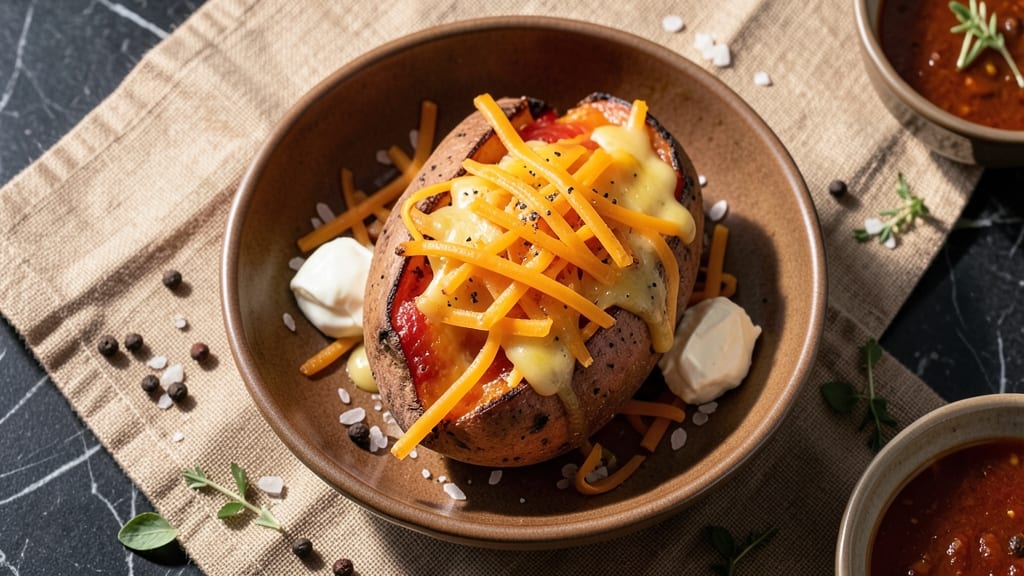 Baked Sweet Potato with Cheese Recipe: Crispy Top, Gooey Cheese Magic