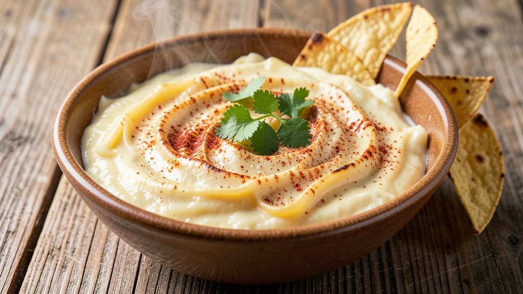 American Cheese Queso Dip Recipe: Velvety Melt With Crunchy Tortilla Topping