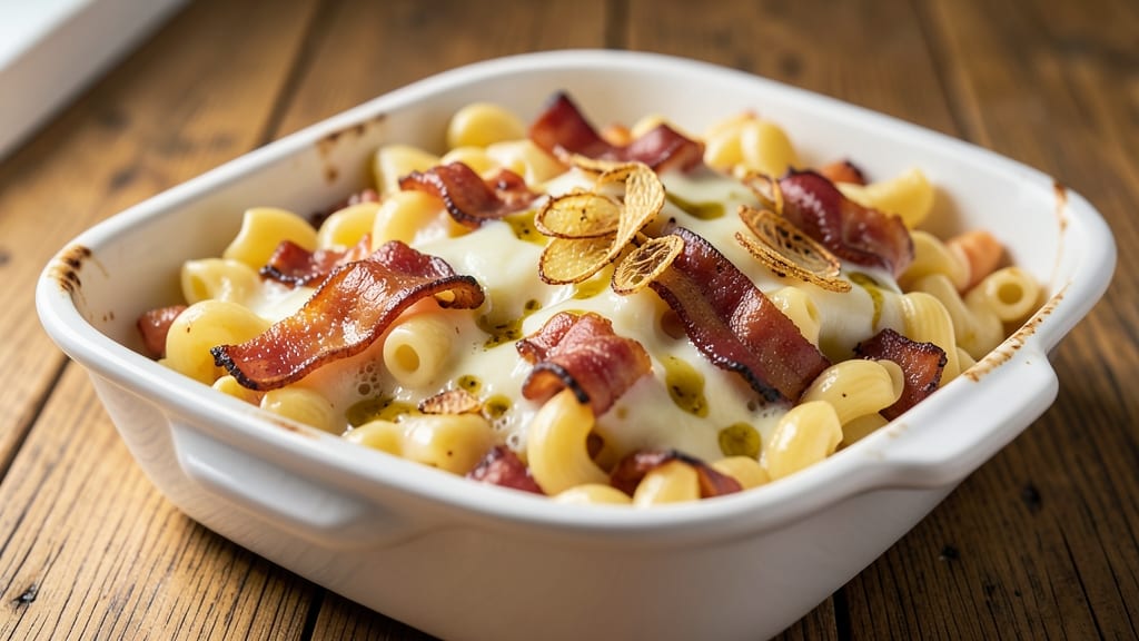 Bacon Gouda Mac and Cheese Recipe: Smoky Crispy Top Meets Melty Pull-Apart Magic