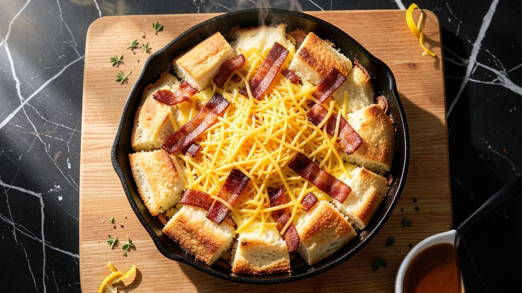 Bacon Egg and Cheese Biscuit Casserole Recipe: Flaky Layers and Runny Yolk Magic