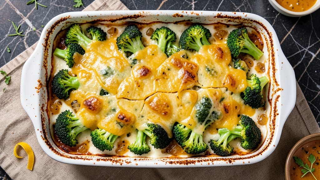 Baked Broccoli and Cheese Casserole Recipe: Crispy Top, Melty Cheese Layers