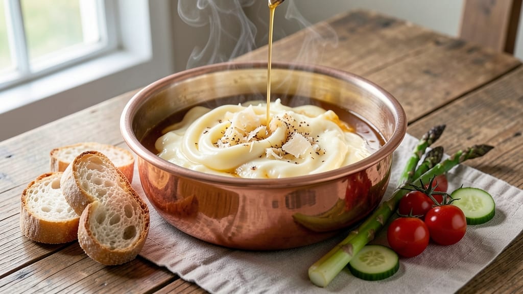 5-Star Cheese Fondue Recipe: Velvety Melt With Crispy Bread Bites