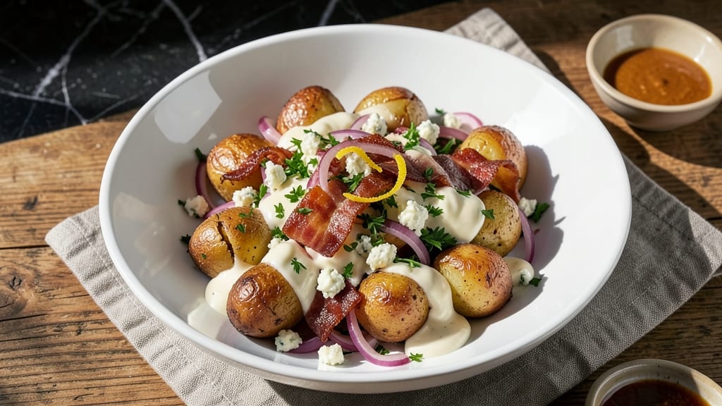 Bacon Blue Cheese Potato Salad Recipe: Smoky, Creamy Bites with Crispy Edges