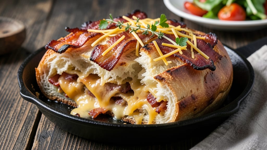 Bacon and Cheese Pull-Apart Bread Recipe: Flaky Layers With Smoky, Melty Magic