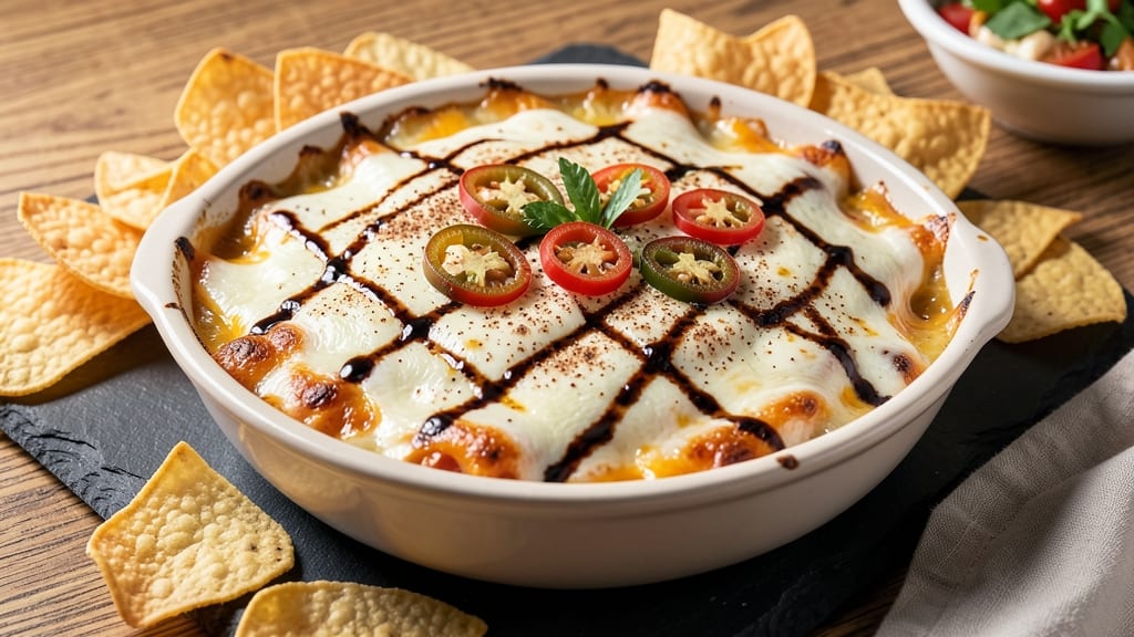 Baked Mexican Cheese Dip Recipe: Smoky Cumin and Jalapeño Crunch Top