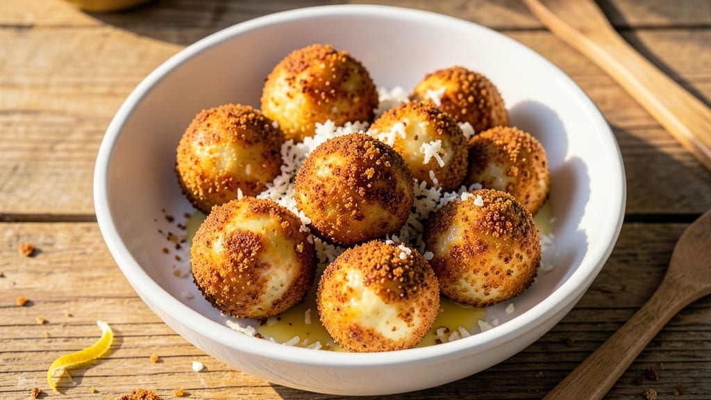 Baked Cheddar Cheese Balls Recipe: Golden Crispy Shells With Gooey Centers