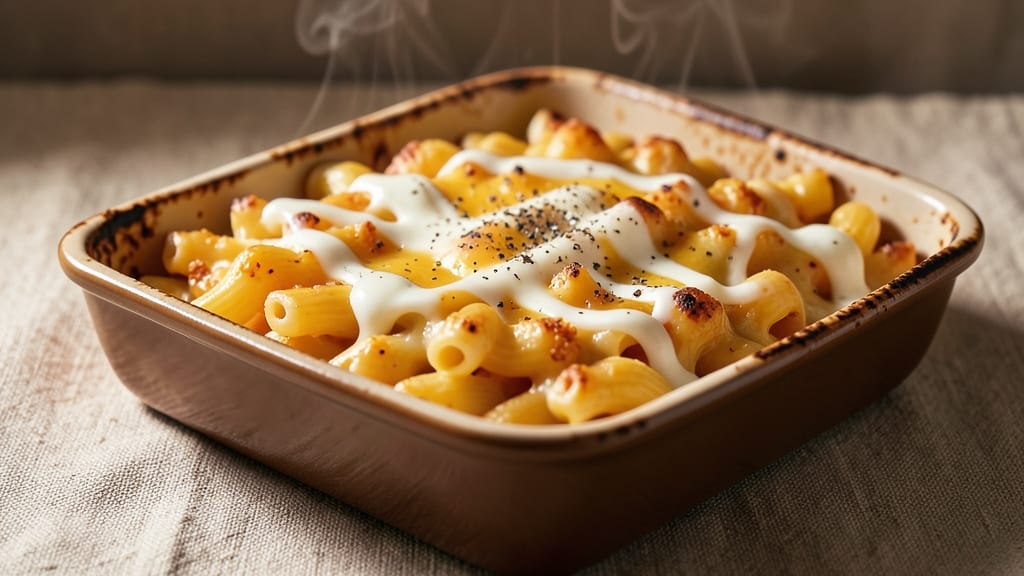 Baked Mac and Cheese Recipe with Cheddar and Mozzarella: Triple-Cheese Crisp-Top Magic