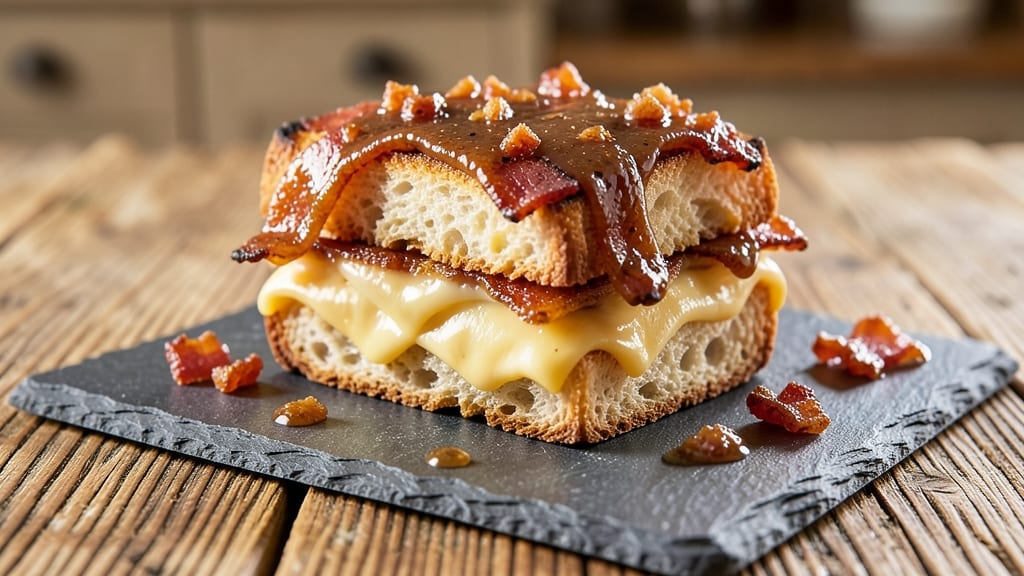 Bacon Jam Grilled Cheese Recipe: Smoky Sweetness Sandwiched Between Crispy Bread