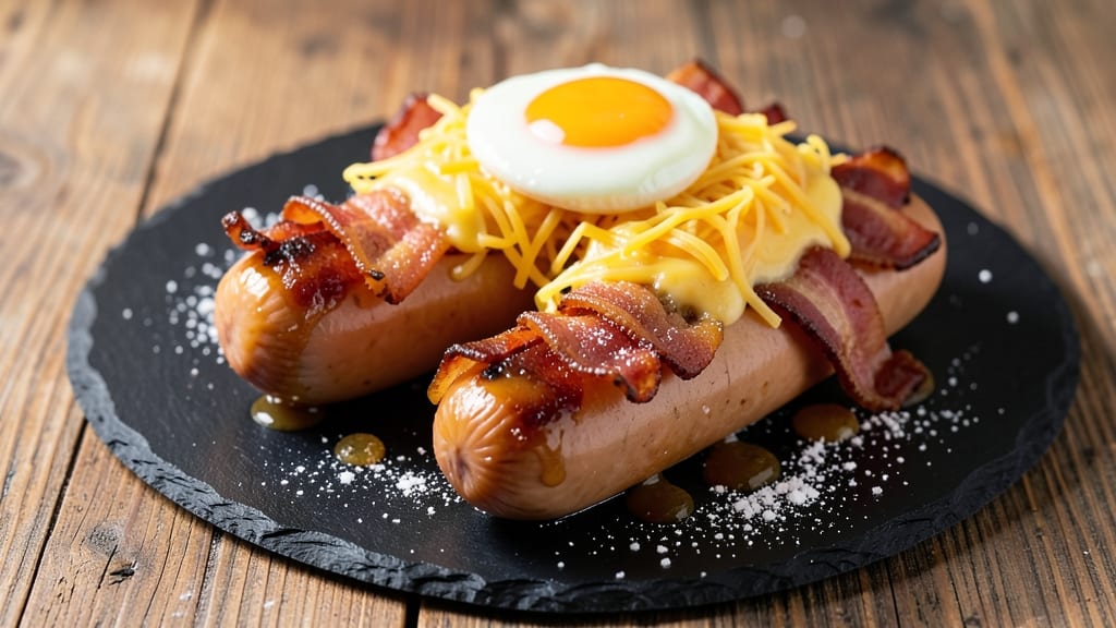 Bacon Cheese Stuffed Hot Dogs Recipe: Crispy Buns Loaded With Melty Cheese and Smoky Bacon