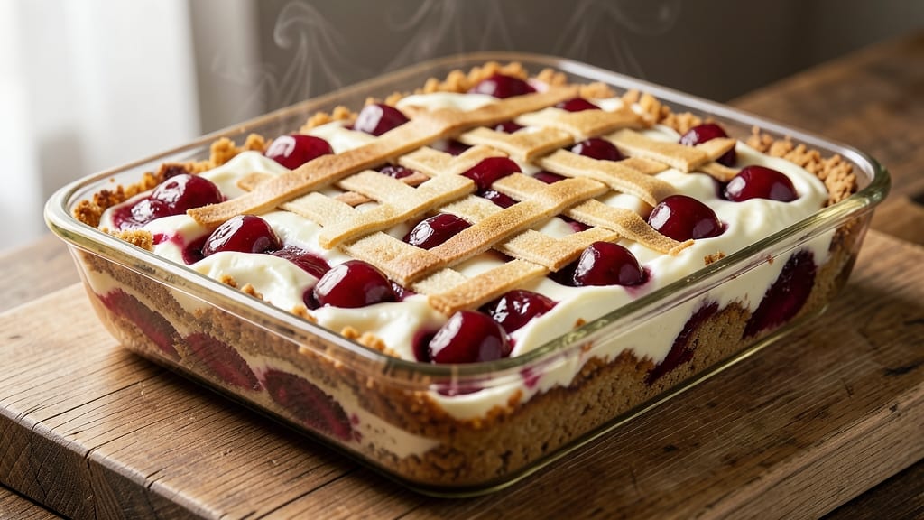 9x13 Cherry Delight Recipe: Graham-Cracker Crust with Cream Cheese Swirls