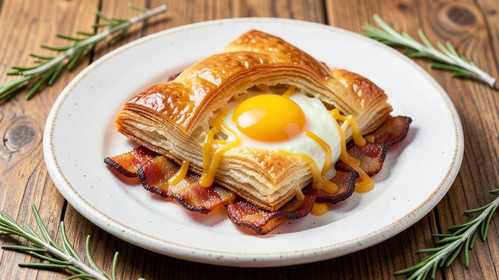 Bacon Egg Cheese Puff Pastry Recipe: Crispy Gold Bites With Runny Yolk Magic
