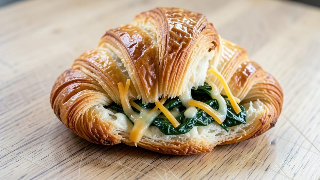 Au Bon Pain Spinach and Cheese Croissant Recipe: Flaky Layers with Melty Cheese Pulls