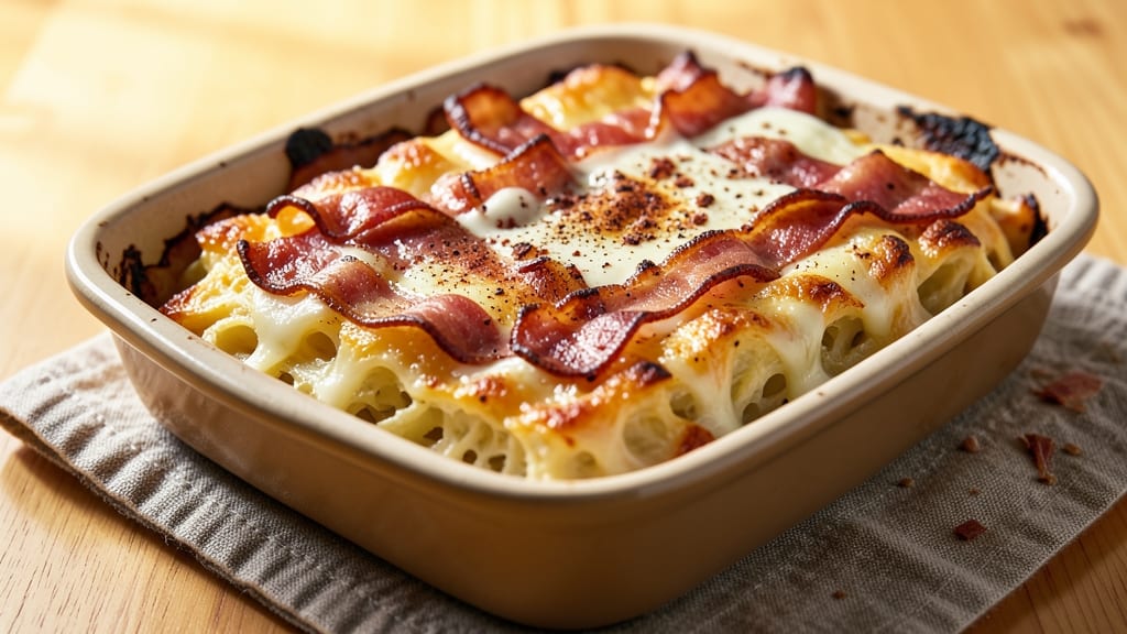 Bacon Cheese Scalloped Potatoes Recipe: Crispy Top, Melty Layers, One-Pan Magic