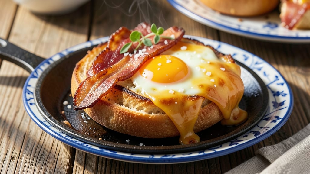 Bacon Egg and Cheese McMuffin Recipe: Fluffy English Muffin Sandwiches With Crispy Bacon