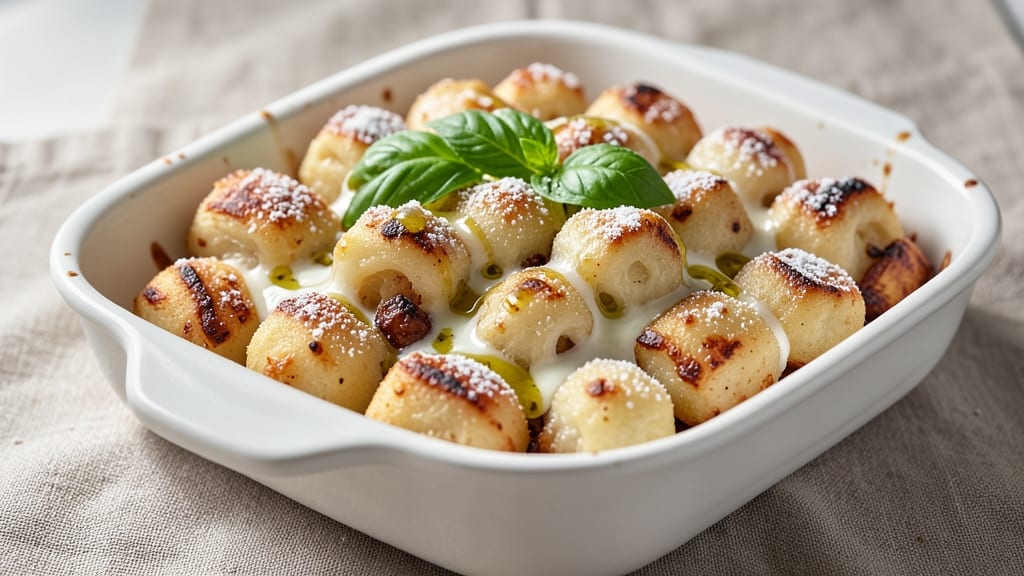 Baked Cheese Gnocchi Recipe: Pillowy Clouds With Melty Mozzarella Rivers