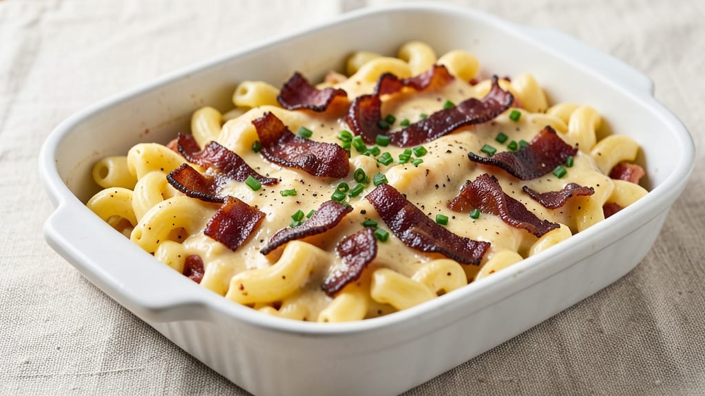 Bacon Ranch Macaroni and Cheese Recipe: Crispy Pancetta Bites and Creamy Ranch Fusion