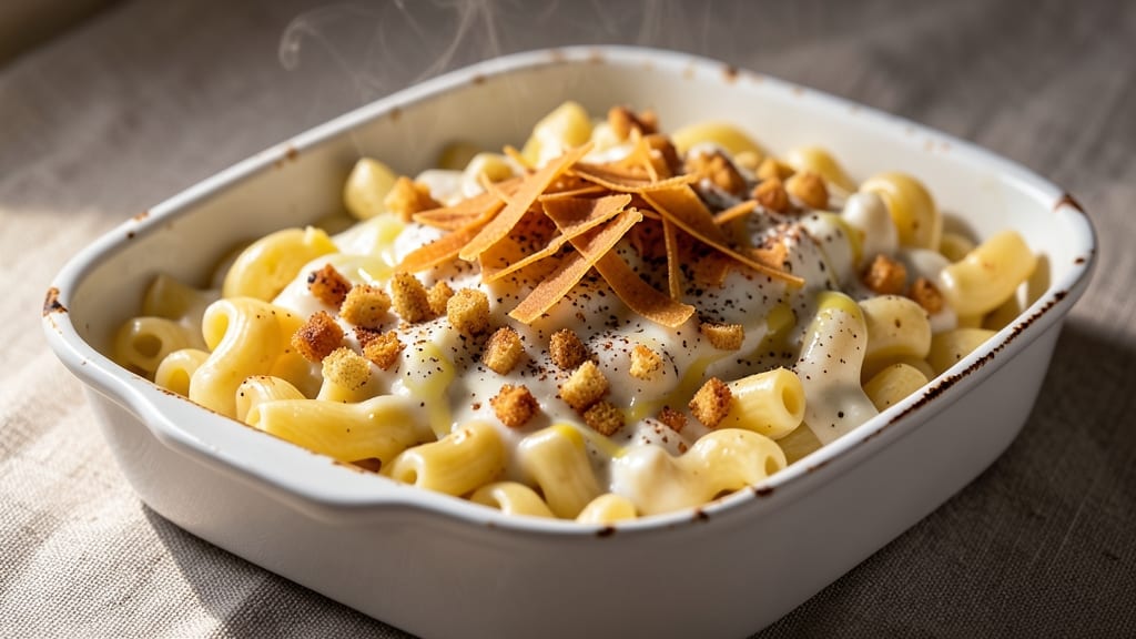 Au Bon Pain Mac and Cheese Recipe: Baked Cheese Sauce With Crispy Breadcrumb Crown