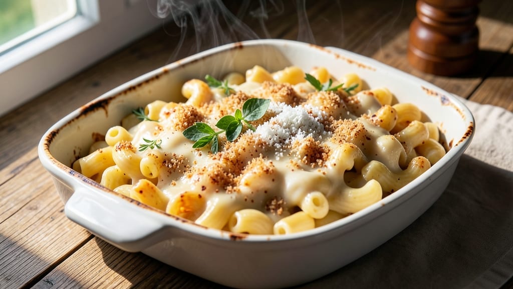 Baked Alfredo Mac and Cheese Recipe: Bubbly Baked Top for Extra Crispy Magic