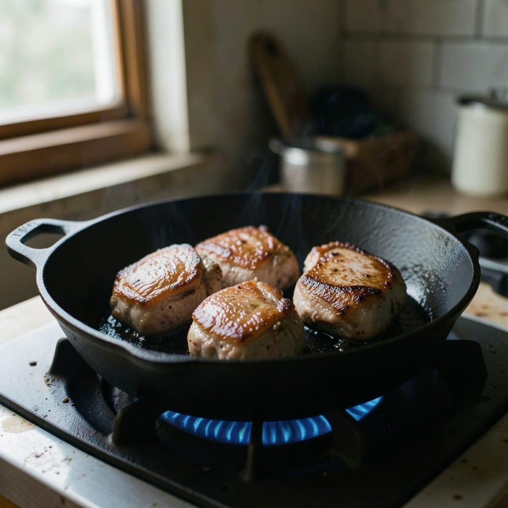 The first pass, in the pan
