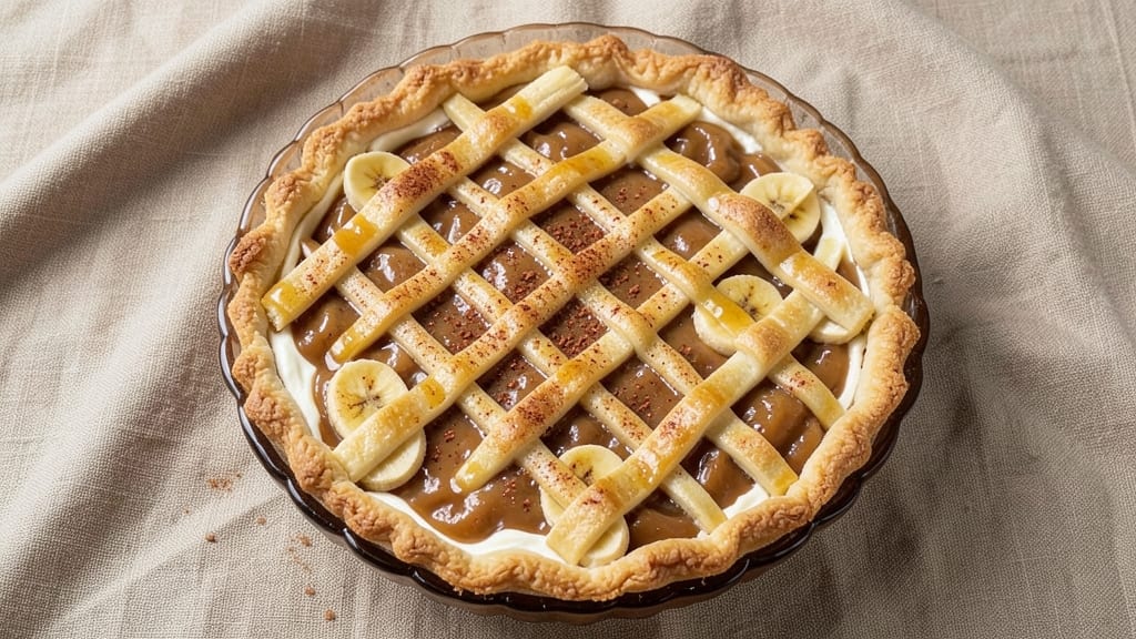 Banana Cheese Pie Recipe Bern's: Crumb Topped Creaminess With Caramelized Banana Swirls