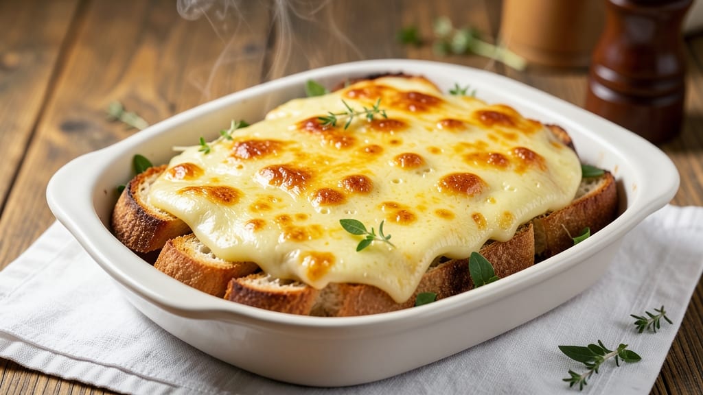 Basic Cheese Strata Recipe: Fluffy Egg-Custard Layers With Melty Cheese