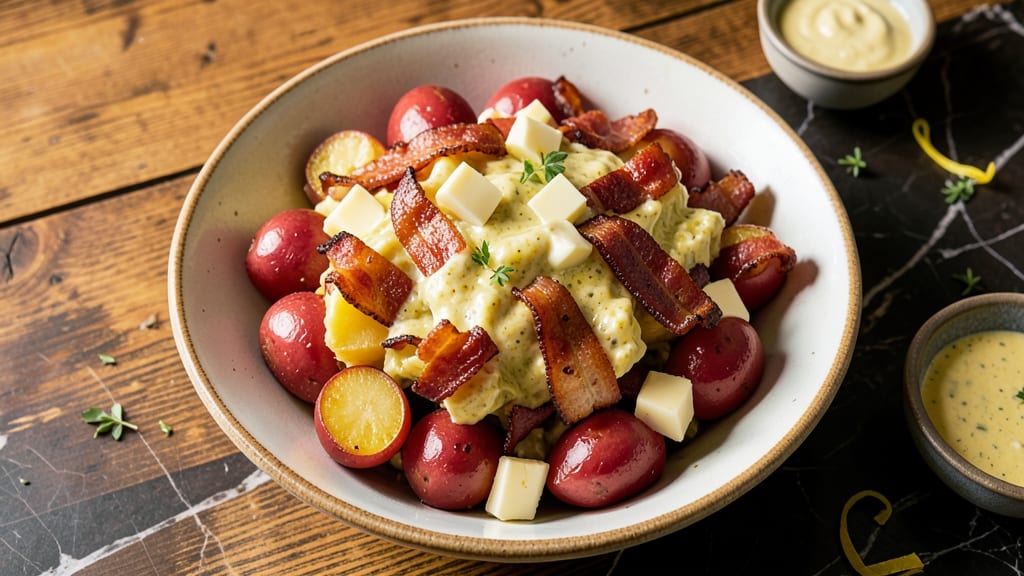 Bacon Cheese Potato Salad Recipe: Smoky Crunch With Creamy Pull-Apart Bites