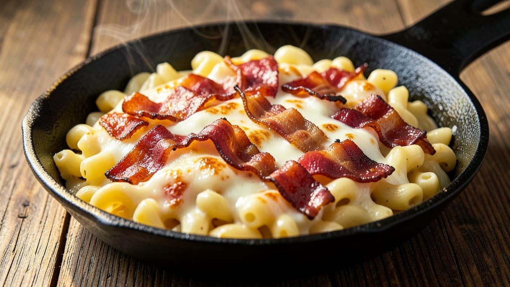 Bacon Mac and Cheese Recipe Stovetop: Smoky Crispy Top Meets Cheesy Ooze