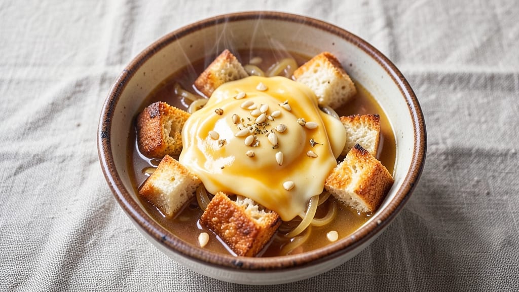 Atlanta Bread Company Wisconsin Cheese Soup Recipe: Toasted Bread Crumb Topping Magic