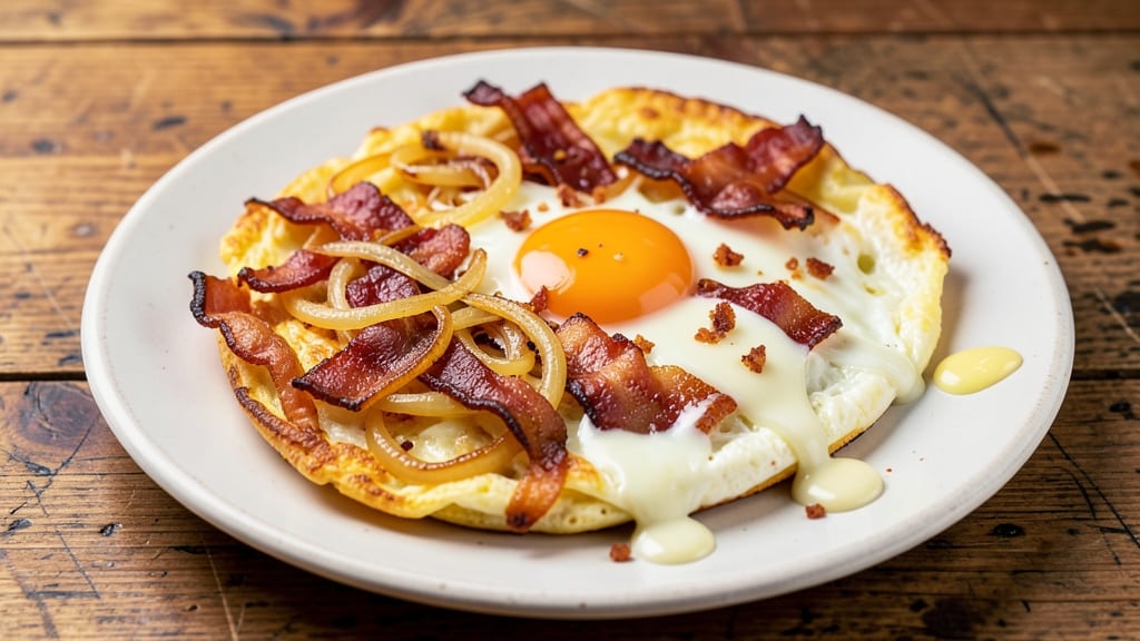 Bacon Cheese Onion Omelette Recipe: Crispy Edges and Melty Layers in 10 Minutes