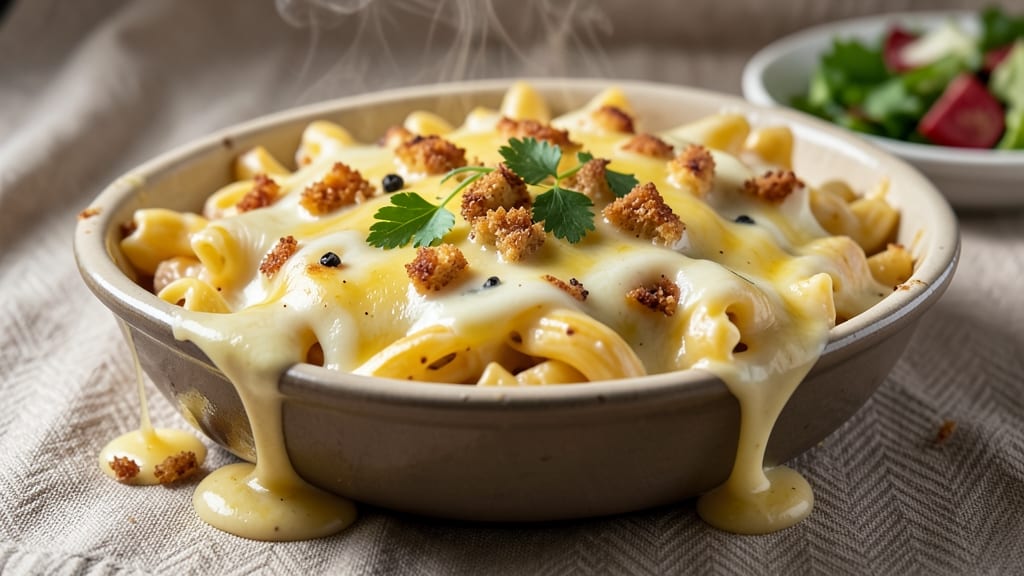 Banza Baked Mac and Cheese Recipe: Crispy Breadcrumb Top, Gooey Core