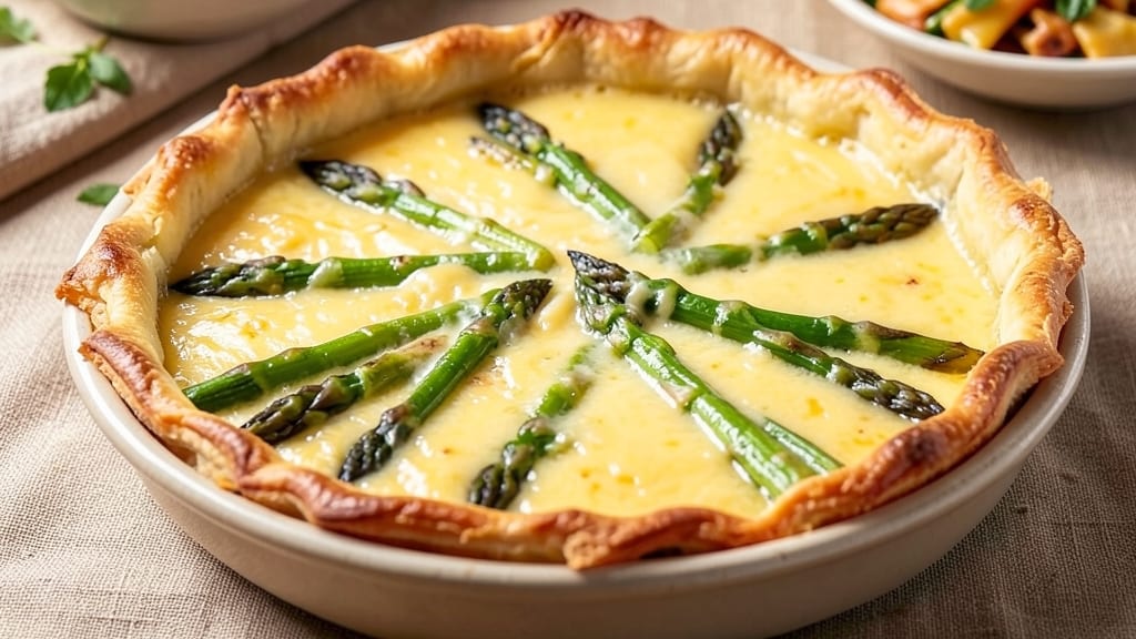 Asparagus and Cheese Quiche Recipe Easy: Golden Crust, Flaky Layers in 20 Minutes